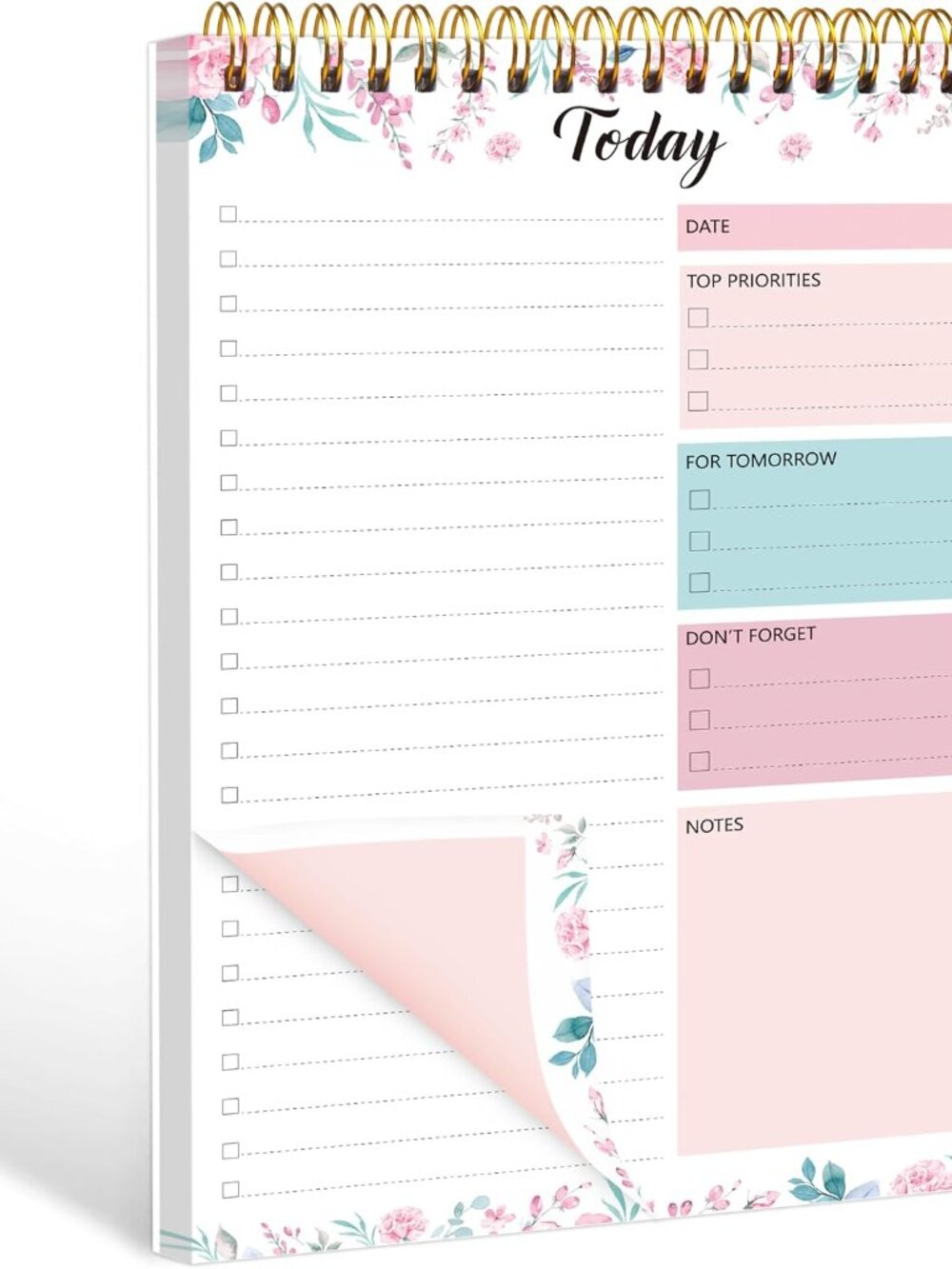 To Do List Notepad, Daily Planner, 6.5" x 9.8"
